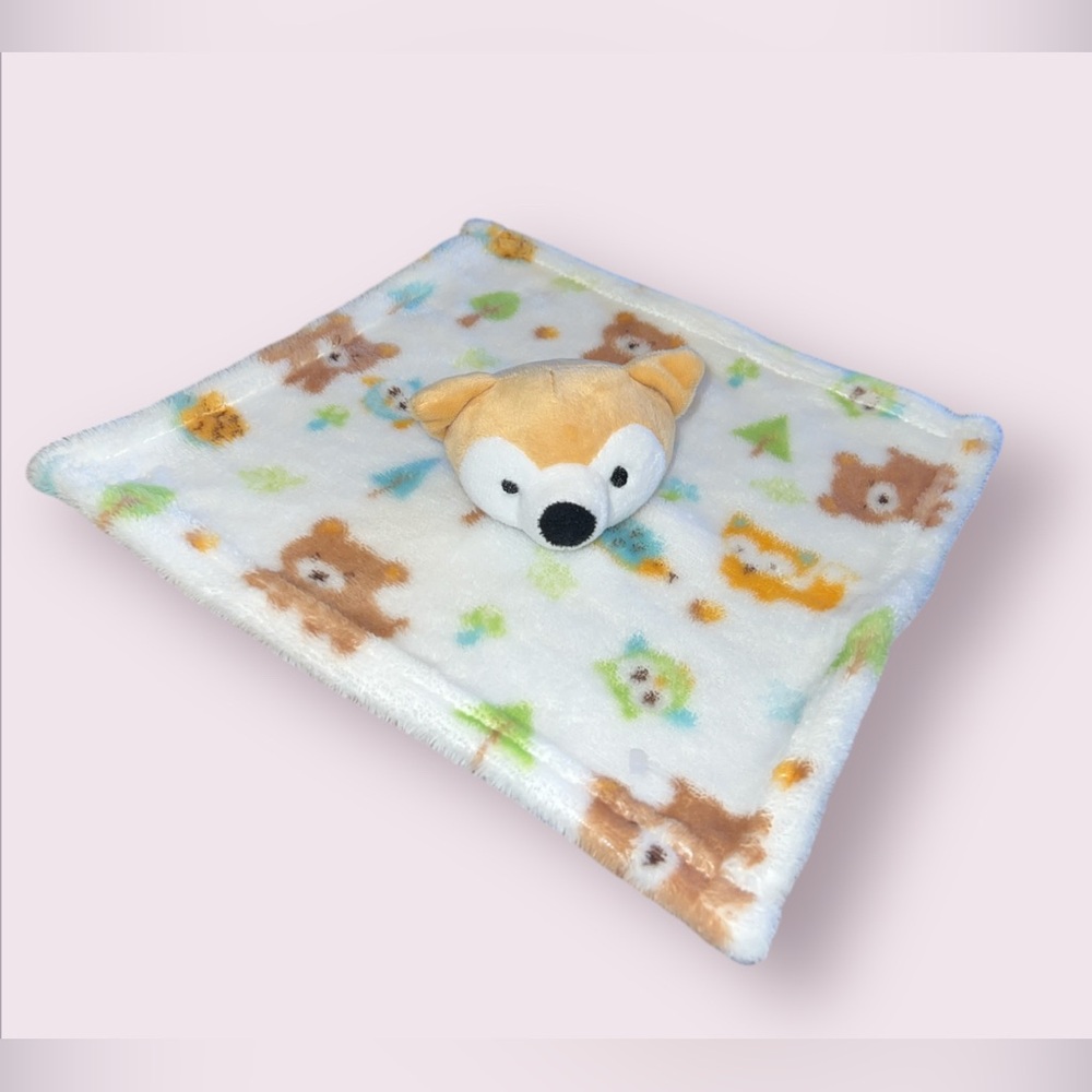 Cribmates Fox Plush Lovey Baby Security Blanket Woodland Animals Forest Fleece